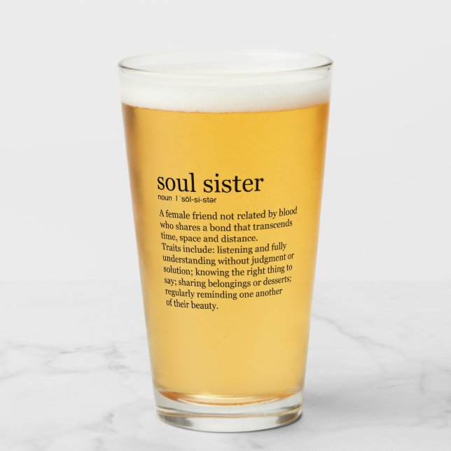Soul Sister Pint Glass (Anverso (lleno))