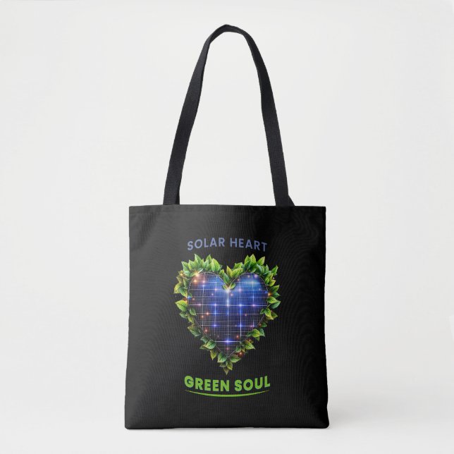 Soul Verde del Corazón Solar - Bolsa de Tote Solar (Anverso)