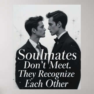 Soulmates Pareja Gay Amor Cita Arte