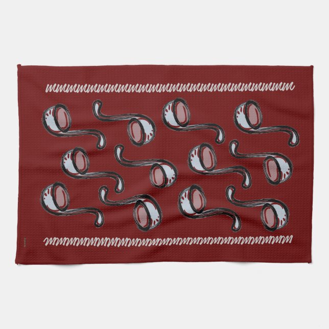 Soup Ladels Cranberry Dish Toalla (Horizontal)