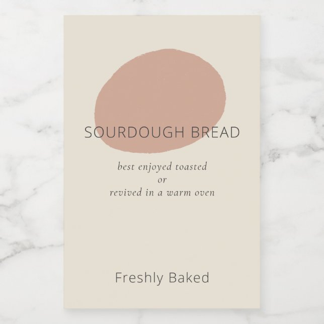 Sourdough Bread Care Terracotta Custom Label (Etiqueta única)