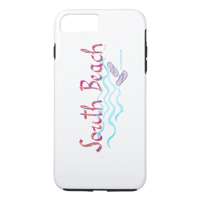 South Beach Miami, Florida Guay iPhone 7 Funda (Reverso)