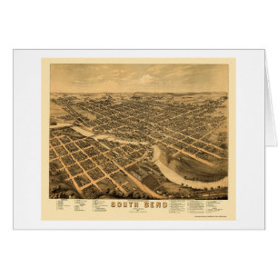 South Bend, EN el mapa panorámico - 1874