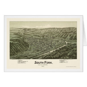 South Fork, mapa panorámico del PA - 1900
