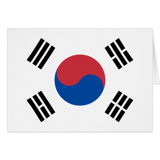 South Korea Flag (Anverso (Horizontal))