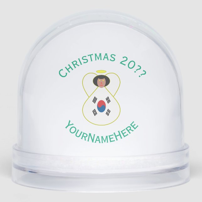 South Korean Angel Christmas Flag Personalized (Anverso)
