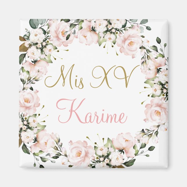 souvenir del imán de Quinceanera (Frente)