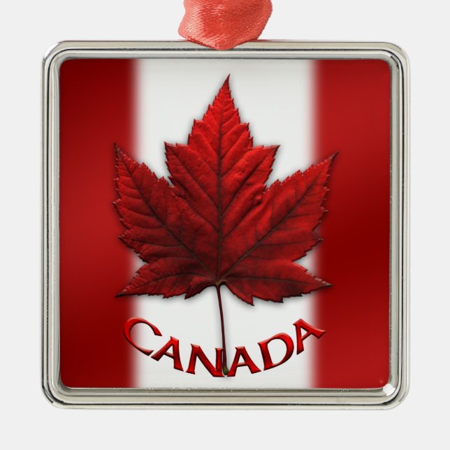 Souvenirs de ornamentos de bandera de Canadá y reg (Frente)