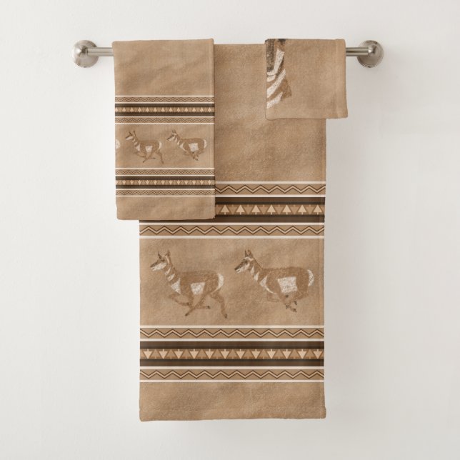 Souwest Pronghorns Antelope Face Brown Border (In situ)