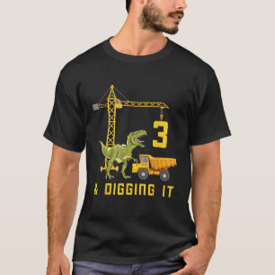 Soy 3 Dinosaurios Construcción Top T Shirt