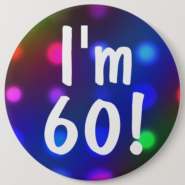 ¡Soy 60! Pin del botón del cumpleaños (Anverso)