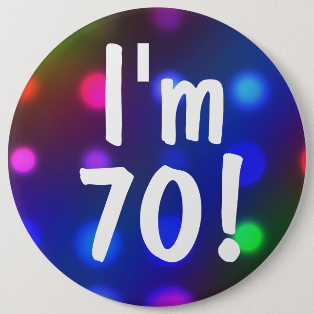 ¡Soy 70! Pin del botón del cumpleaños (Anverso)