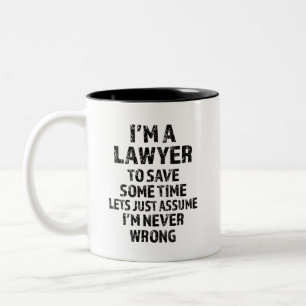 Soy abogado - taza de café divertida del refrán