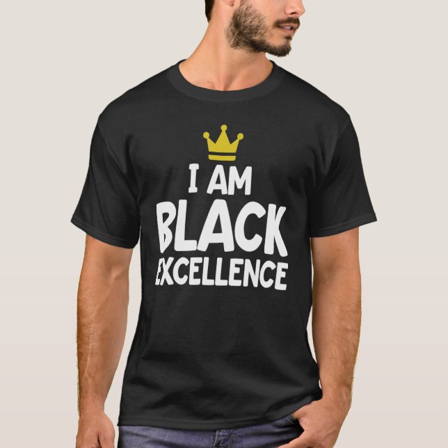 Soy afroamericano de excelencia negra en camisetas (Anverso)