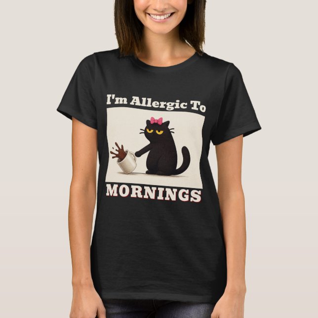 Soy alérgico a las mañanas - camiseta de mujer (Anverso)