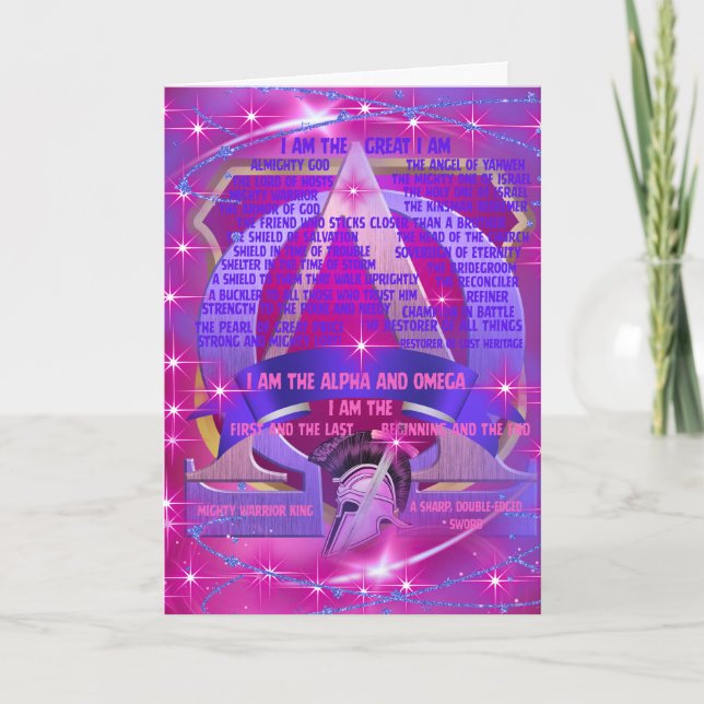 Soy Alpha Y Tarjeta De Saludo Omega (Anverso)