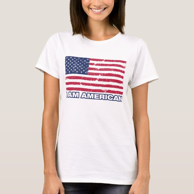 Soy americano - camiseta de las señoras (Anverso)