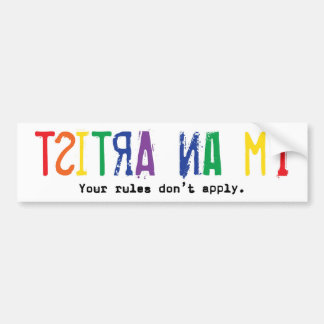 Soy artista (la pegatina para el parachoques)