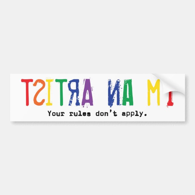 Soy artista (la pegatina para el parachoques) (Frente)