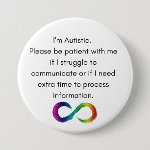 Soy autista - botón de comunicación