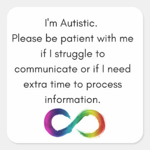 Soy autista - Pegatina de comunicación