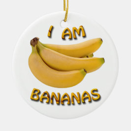Soy Bananas Doble Ornamento De Navidad Redondo