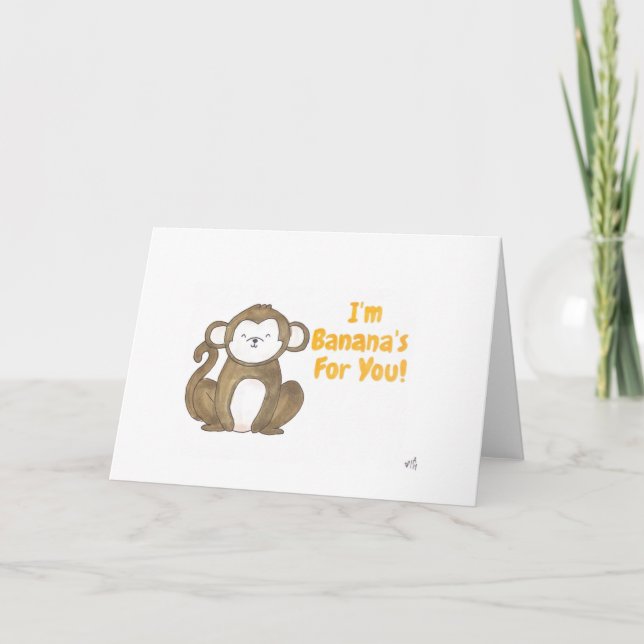 Soy bananas para ti - tarjeta banana (Anverso)