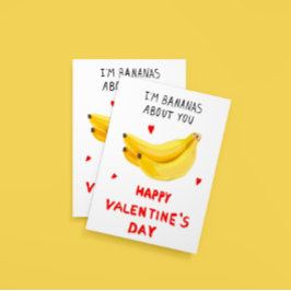 Soy bananas sobre tu tarjeta de San Valentín