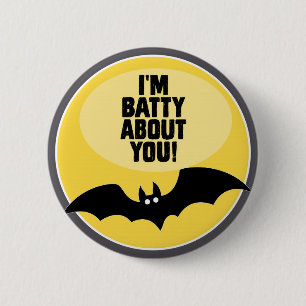 Soy Batty sobre ti - botón Halloween