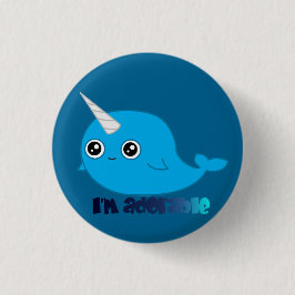 Soy botón adorable de Narwhal