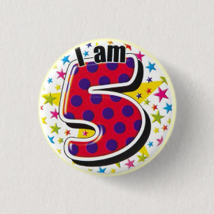 soy botón de 5 cumpleaños