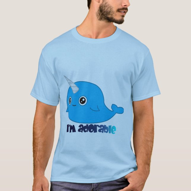 Soy camiseta adorable de los hombres de Narwhal (Anverso)