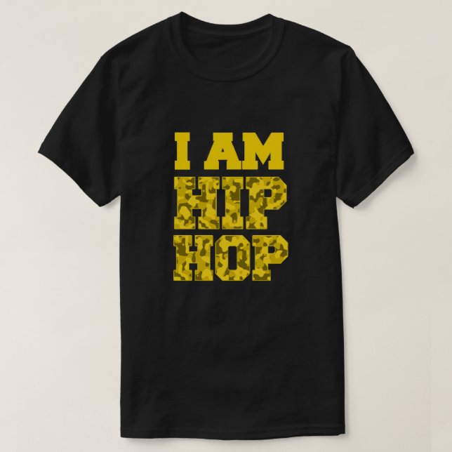 SOY camiseta del camuflaje de HIP HOP (Diseño del anverso)