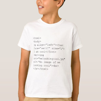 "Soy" camiseta fresca de la codificación del HTML