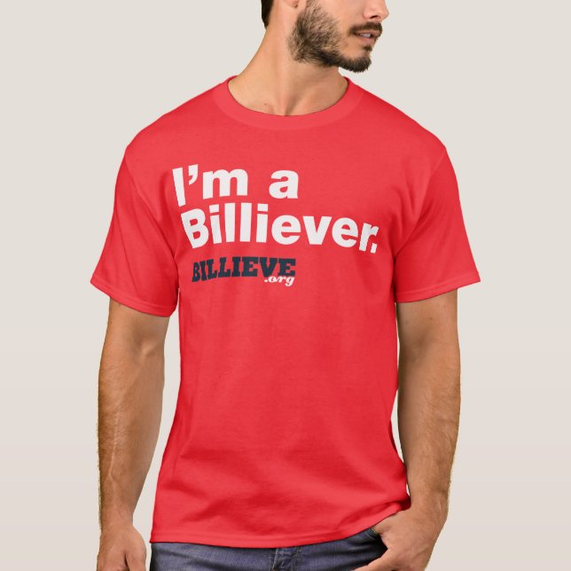 "Soy camiseta roja de un Billiever" (Anverso)