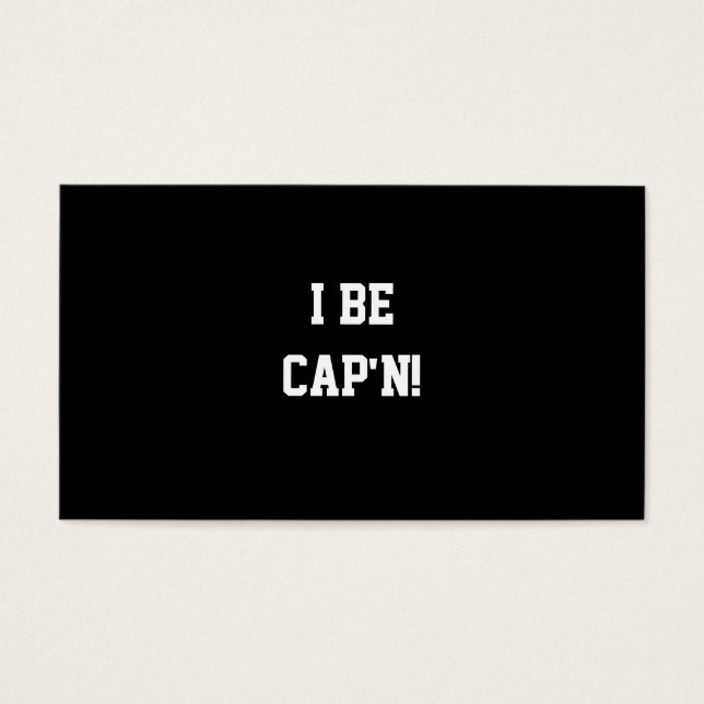 Soy Cap'n. Blanco y negro. (Frente)