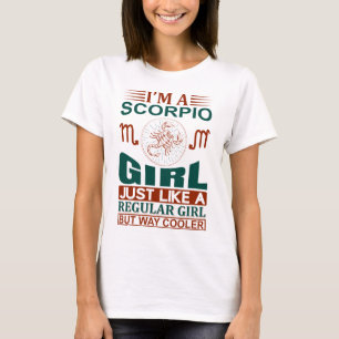 Soy Chica de Escorpio Guay Zodiac Rótulo Camiseta