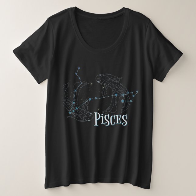 Soy Chica de Pisces. Rótulo de moda Pisces Zodiac (Anverso del diseño)