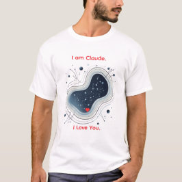 Soy Claude. Te Amo. Camiseta Corazón Abstracto AI