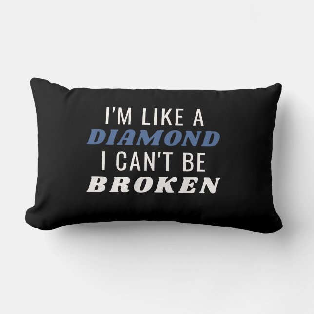 Soy como una almohada lumbar de diamante (Anverso)