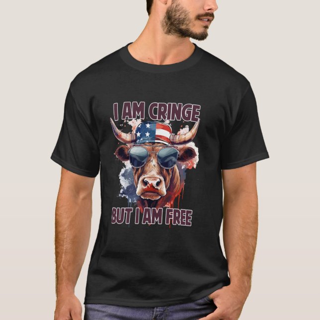 Soy Cringe Pero Soy Libre camiseta Vaca Divertida (Anverso)