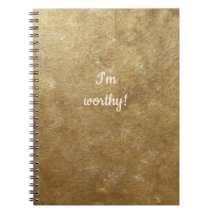 Soy digno, oro mezcla cuadernos en espiral