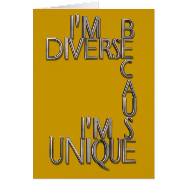 Soy diverso porque soy único (Frente)