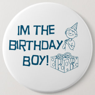Soy el botón del muchacho del cumpleaños -
