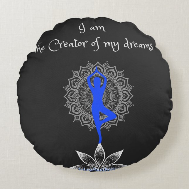 Soy el creador de mis sueños Almohada redonda (Anverso)