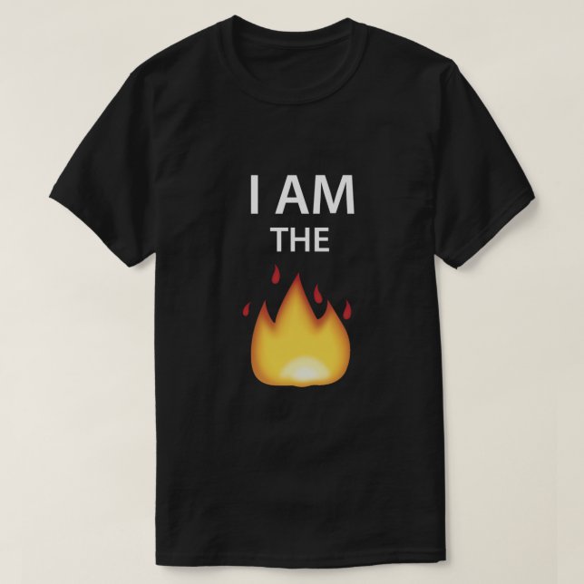 SOY el FUEGO - camiseta de la EMOJI (Diseño del anverso)