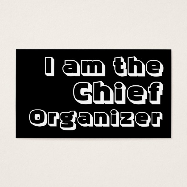 Soy El Organizador Principal. (Frente)