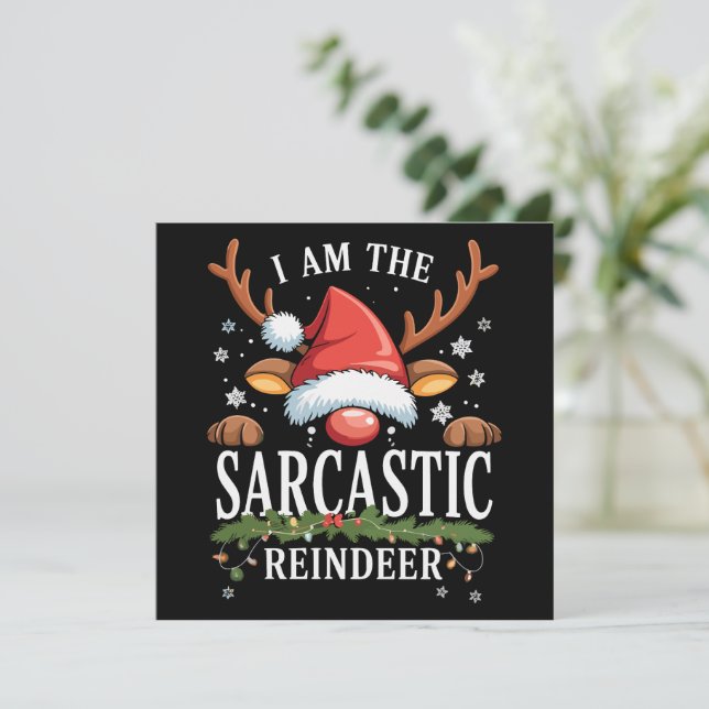 Soy El Reno Sarcástico De La Fiesta De Navidad (Anverso de pie)