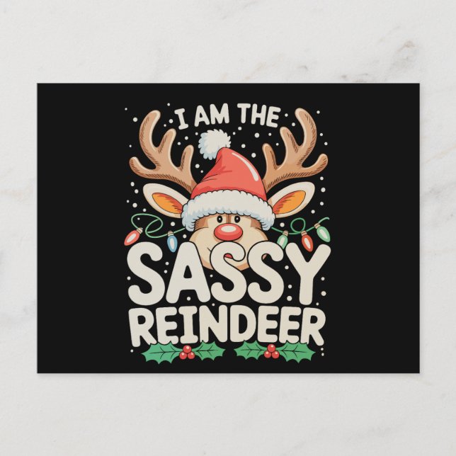 Soy El Reno Sassy De Navidad Familia Navidad (Anverso)