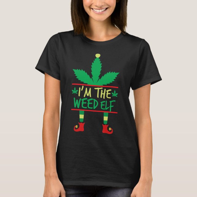 Soy el suéter de los Navidades feos de Weed Elf (Anverso)